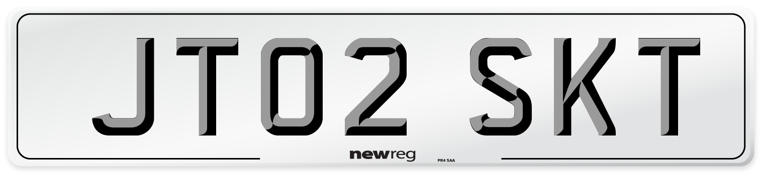 JT02 SKT Number Plate from New Reg